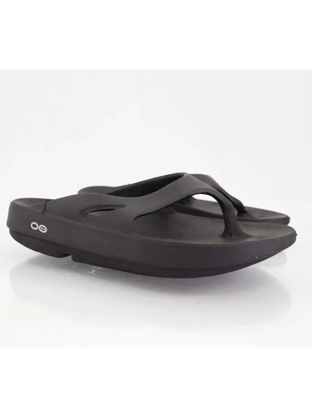Oofos Womens OOriginal Sandal Size 8 Black Thong Slide Sport Recovery Shoe Comfy